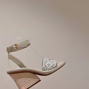 Louis Vuitton White Maia Wedge Sandals - 2