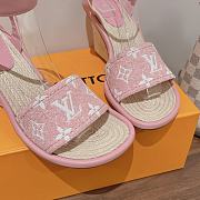 Louis Vuitton Pink Maia Wedge Sandals - 2