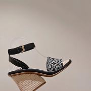 Louis Vuitton Black Maia Wedge Sandals - 6