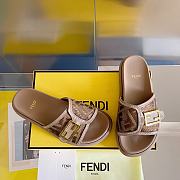 Fendi Feel Light Brown fabric slides - 5