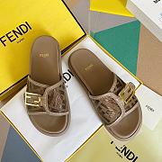 Fendi Feel Light Brown fabric slides - 4