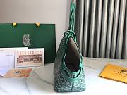 Goyard Tote Chien Gris Pet Green Leather Bag - 5