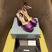 Prada purple satin platform heels - 3