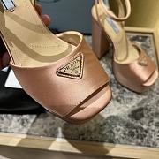 Prada beige satin platform heels - 6