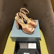 Prada beige satin platform heels - 4