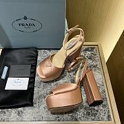 Prada beige satin platform heels - 2