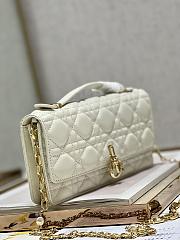 Dior Mini Miss Dior White Lambskin Bag - 6