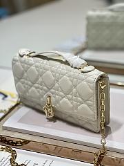 Dior Mini Miss Dior White Lambskin Bag - 5