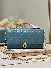 Dior Mini Miss Dior Blue Lambskin Bag - 1