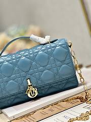 Dior Mini Miss Dior Blue Lambskin Bag - 6