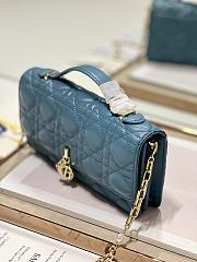 Dior Mini Miss Dior Blue Lambskin Bag - 2