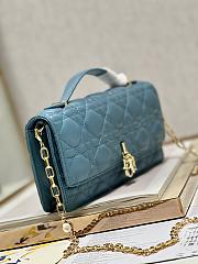 Dior Mini Miss Dior Blue Lambskin Bag - 3