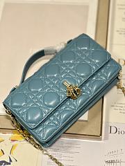 Dior Mini Miss Dior Blue Lambskin Bag - 5