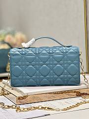 Dior Mini Miss Dior Blue Lambskin Bag - 4