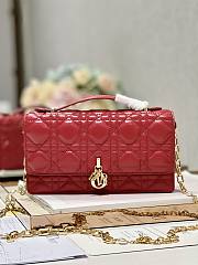 Dior Mini Miss Dior Red Lambskin Bag - 1