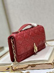 Dior Mini Miss Dior Red Lambskin Bag - 4