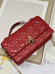 Dior Mini Miss Dior Red Lambskin Bag - 3