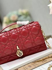 Dior Mini Miss Dior Red Lambskin Bag - 2