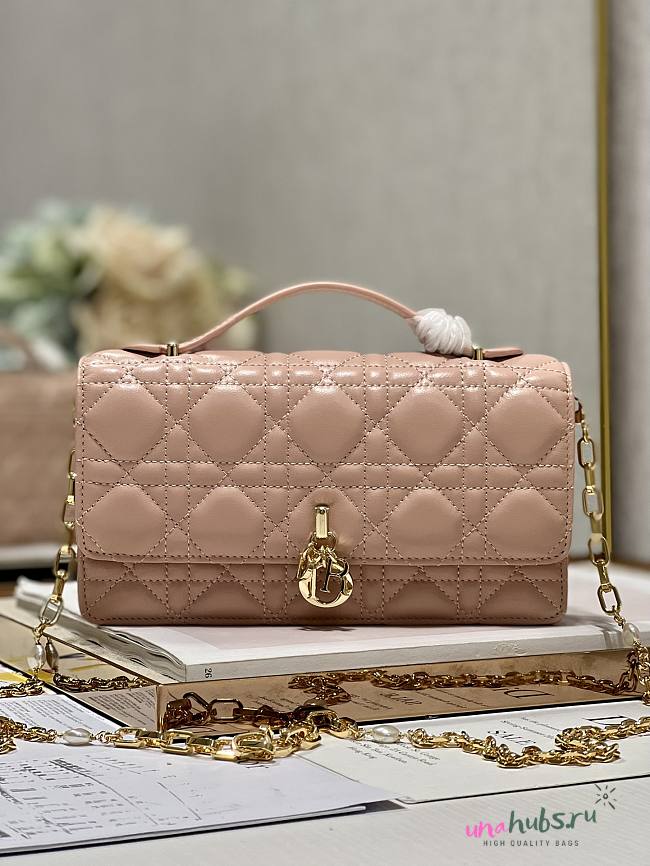 Dior Mini Miss Dior Pink Lambskin Bag - 1