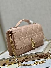 Dior Mini Miss Dior Pink Lambskin Bag - 6