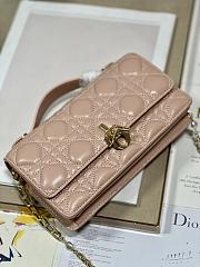 Dior Mini Miss Dior Pink Lambskin Bag - 4