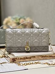 Dior Mini Miss Dior Gray Lambskin Bag - 1