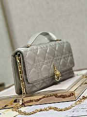 Dior Mini Miss Dior Gray Lambskin Bag - 6