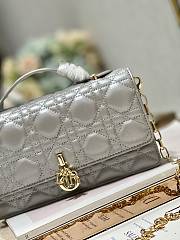 Dior Mini Miss Dior Gray Lambskin Bag - 4