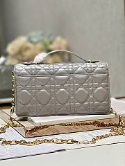 Dior Mini Miss Dior Gray Lambskin Bag - 5