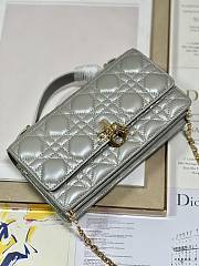 Dior Mini Miss Dior Gray Lambskin Bag - 3