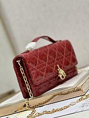 Dior Mini Miss Dior Red Patent Bag - 4