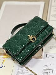 Dior Mini Miss Dior Green Lambskin Bag - 2