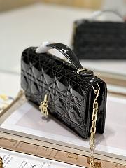 Dior Mini Miss Dior Black Patent Bag - 5