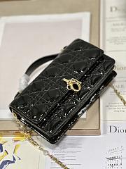 Dior Mini Miss Dior Black Patent Bag - 4