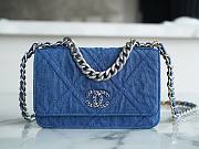 Chanel Woc 19 denim silver hardware bag  - 6