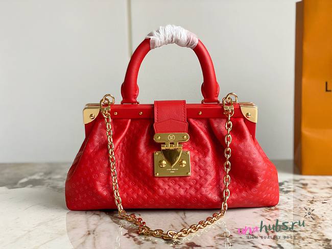 Louis Vuitton 2023 Monogram S Lock Red Clutch M46544  - 1