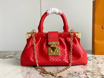 Louis Vuitton 2023 Monogram S Lock Red Clutch M46544 