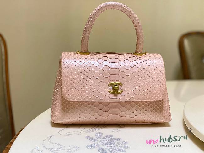 Chanel Coco Pink Python Mini Bag - 1