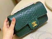 Chanel Classic Green Python Mini Bag - 5