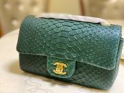 Chanel Classic Green Python Mini Bag - 6