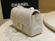 Chanel Classic White Python Mini Bag - 3