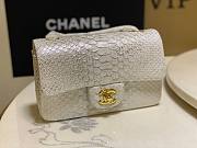 Chanel Classic White Python Mini Bag - 4