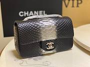 Chanel Classic Black White Python Mini Bag - 1