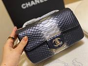 Chanel Classic Black White Python Mini Bag - 2