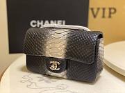 Chanel Classic Black White Python Mini Bag - 3