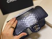 Chanel Classic Black White Python Mini Bag - 5