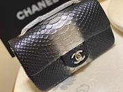 Chanel Classic Black White Python Mini Bag - 6