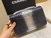 Chanel Classic Black White Python Mini Bag - 4