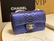 Chanel Classic Blue Python Mini Bag - 1