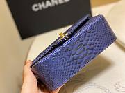 Chanel Classic Blue Python Mini Bag - 2